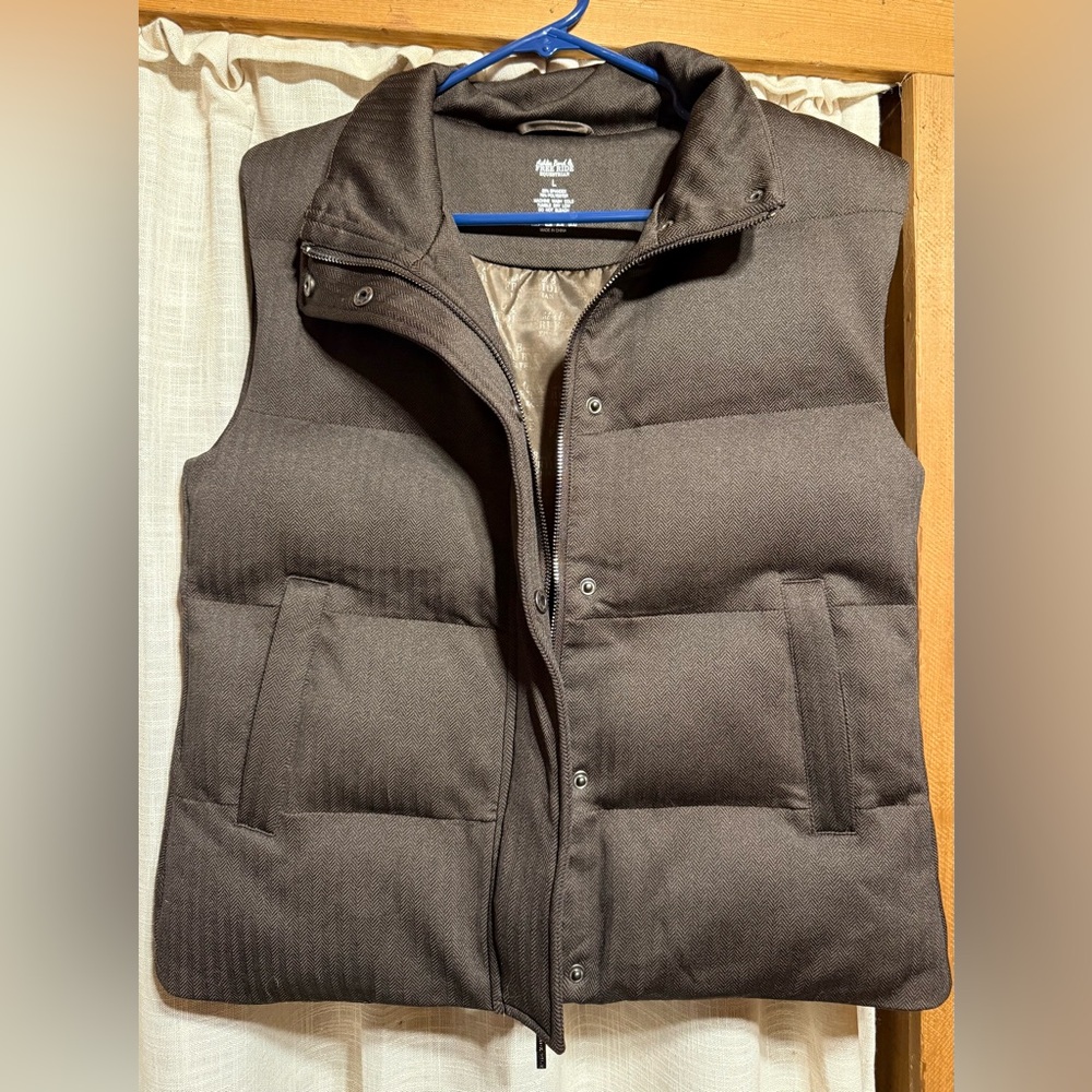 FRE Tweed Brown Puffer Vest